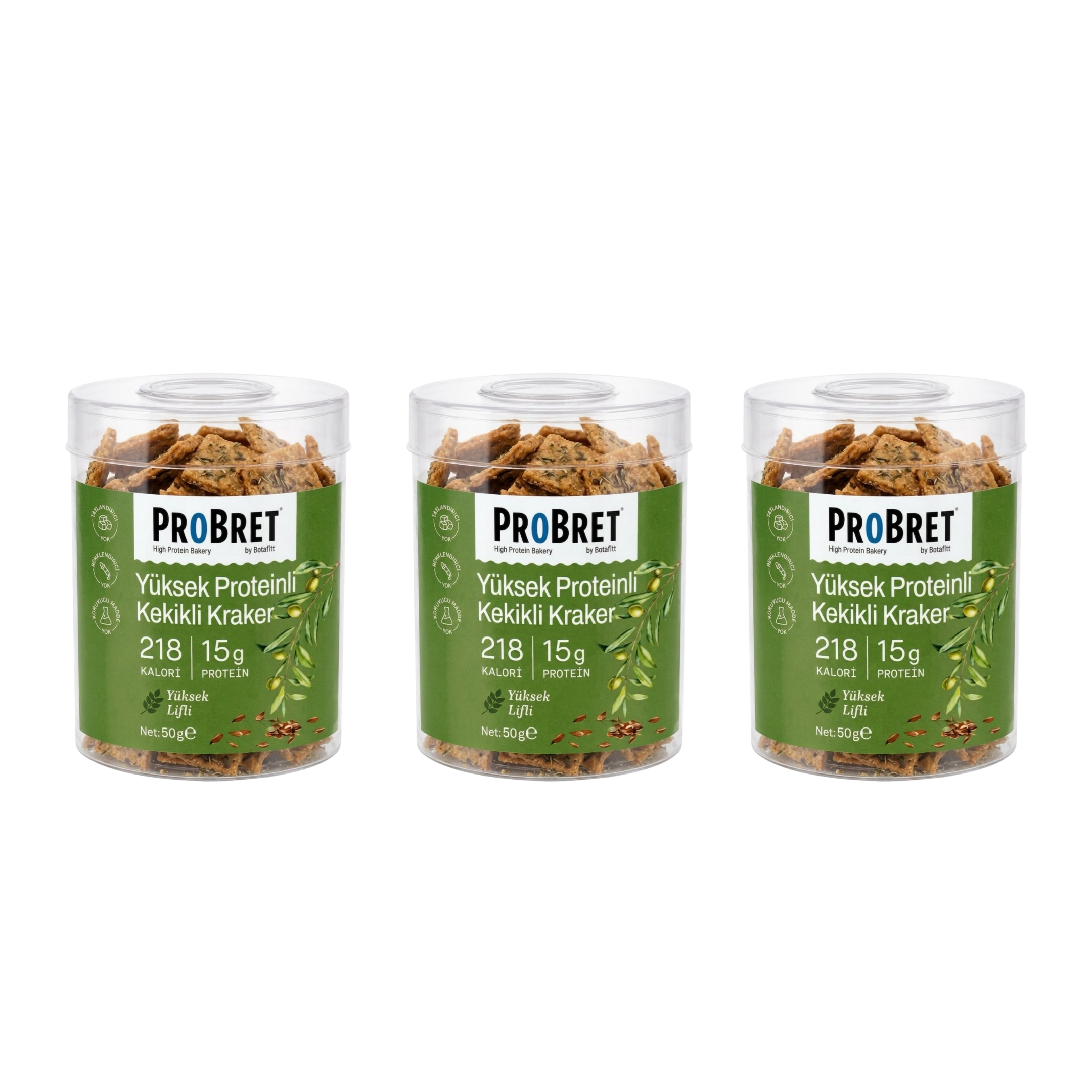 PR0BRET Yüksek Proteinli Sade Kraker - 3 Paket