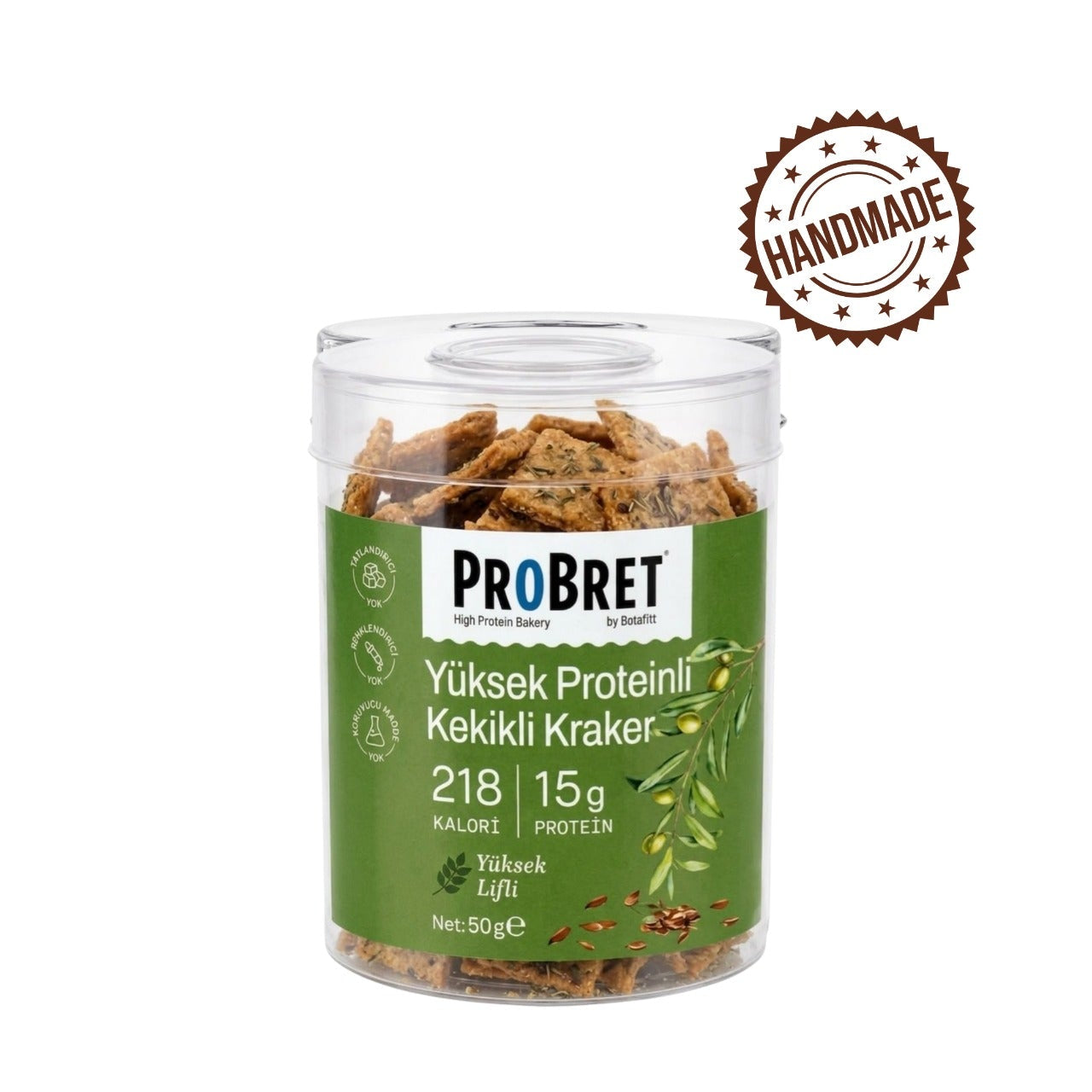 PR0BRET Yüksek Proteinli Kekikli Kraker - 3 Paket