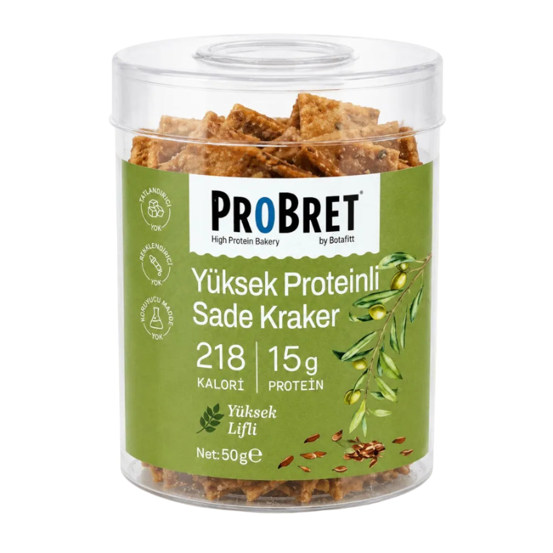 PR0BRET Yüksek Proteinli Sade Kraker - 3 Paket